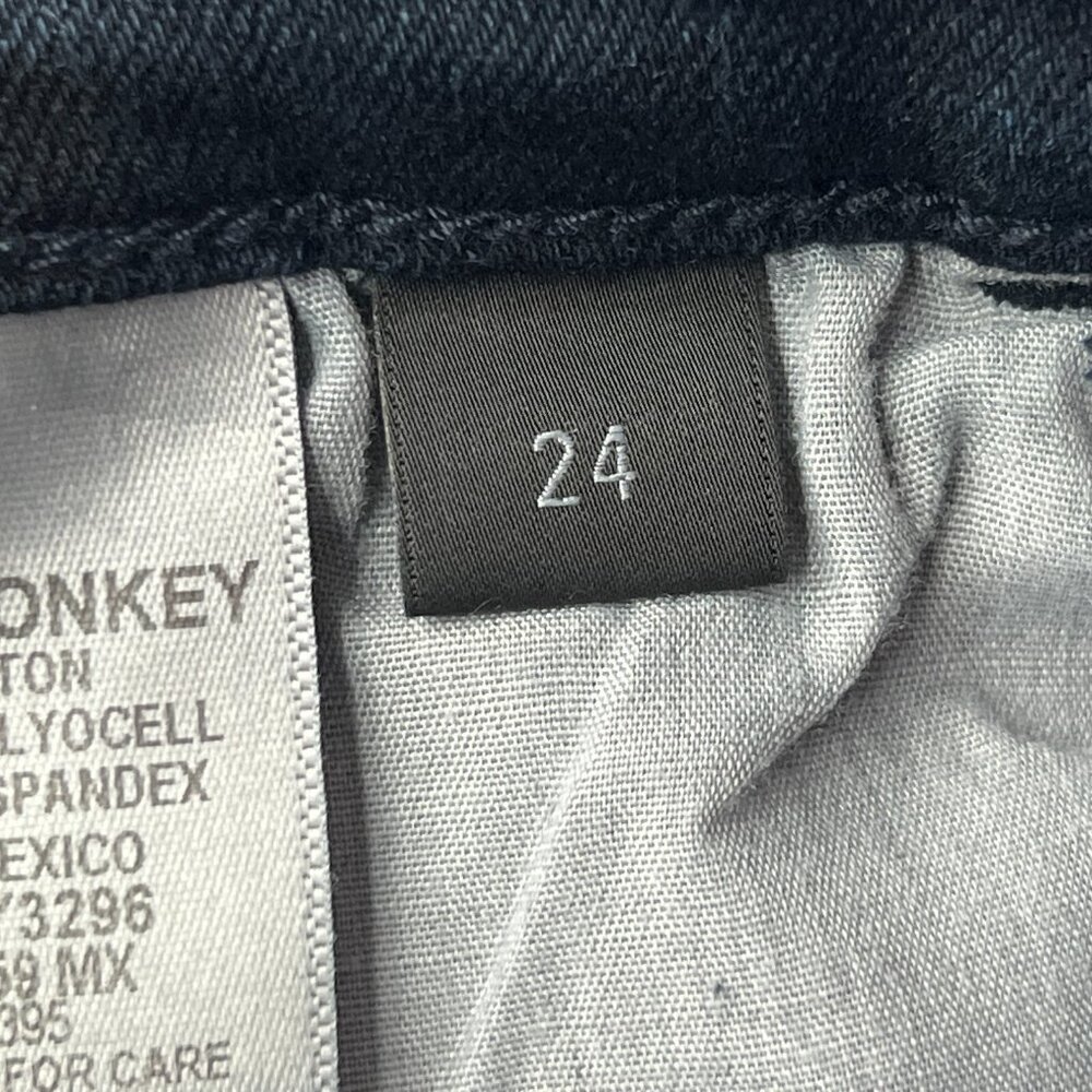New Flying Monkey Jeans Womens 24 Button Fly Skinny Black Label - Picture 5 of 10